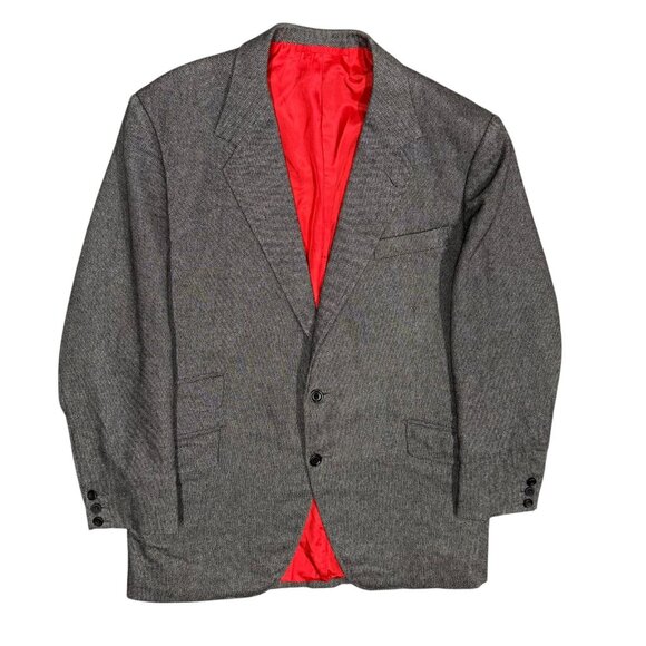 Bespoke Richard Anderson Savile Row Blazer Wool Cashmere Sport Coat Grey 42S - Picture 1 of 8
